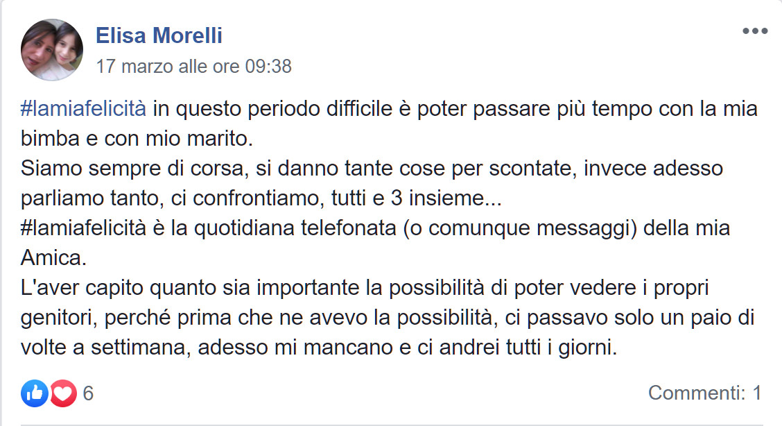 #lamiafelicità elisa morelli