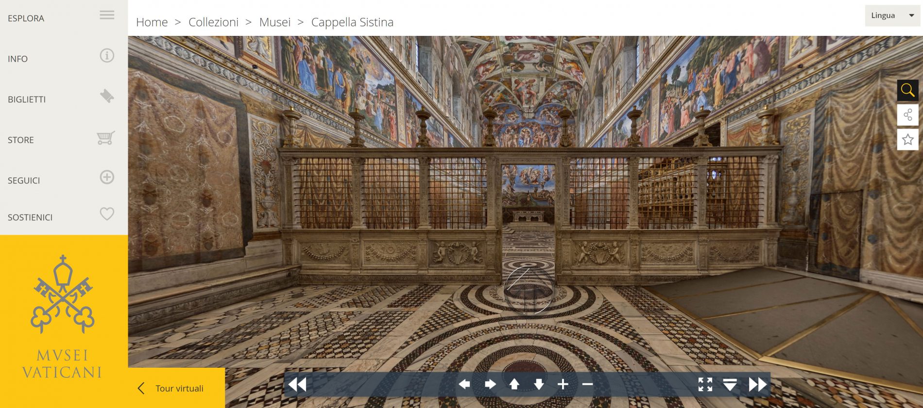 musei vaticani cappella sistina tour virtuale