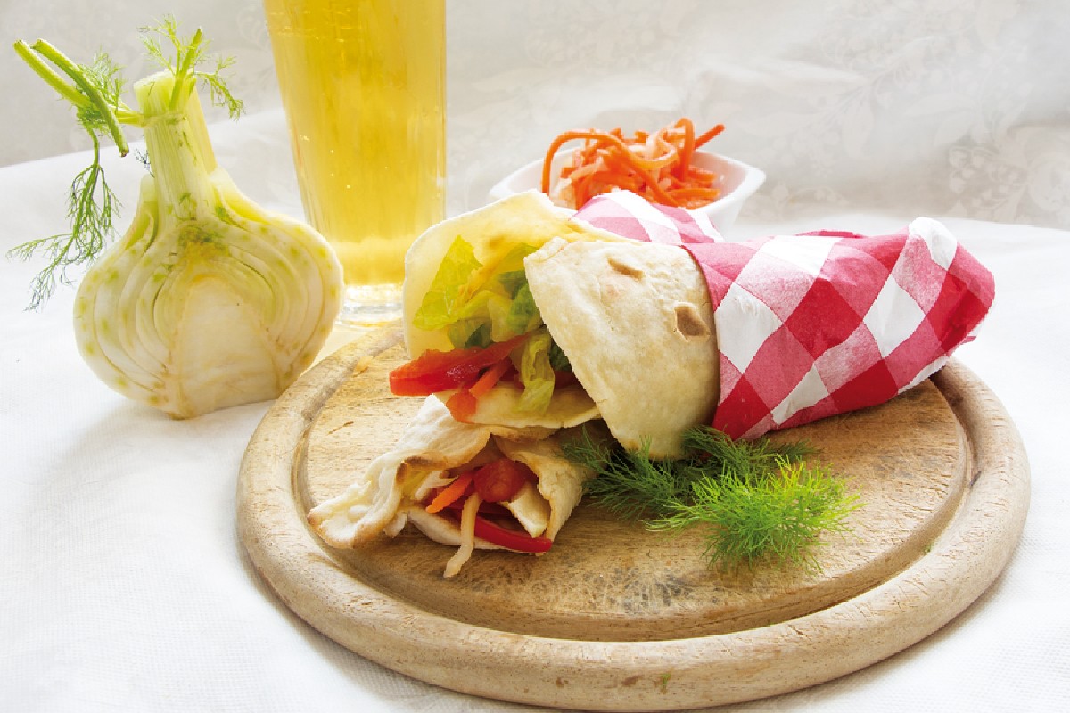 piadine con insalata