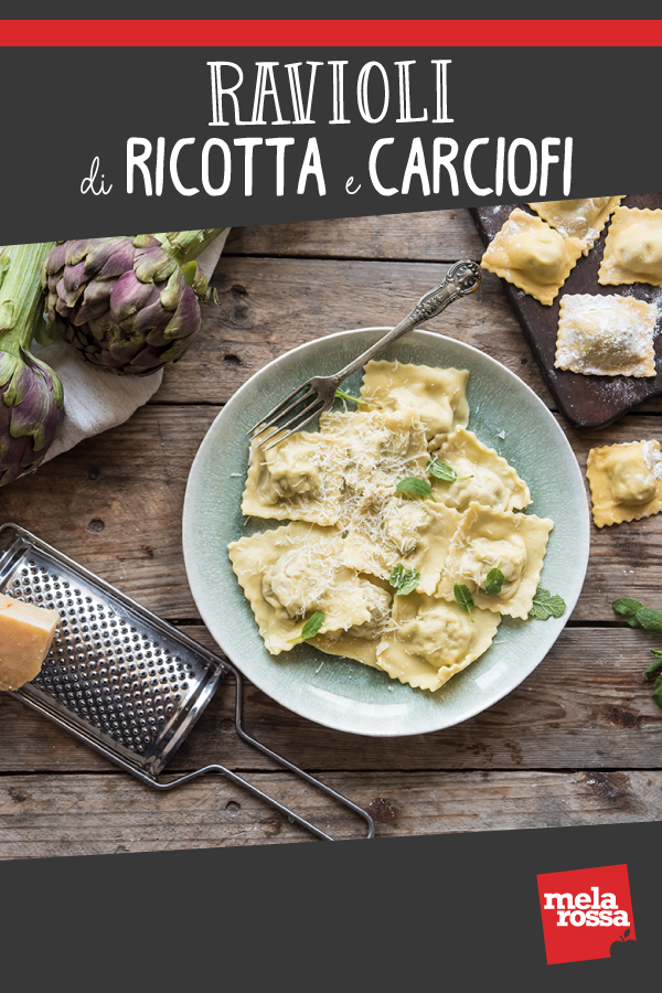 ravioli di ricotta e carciofi