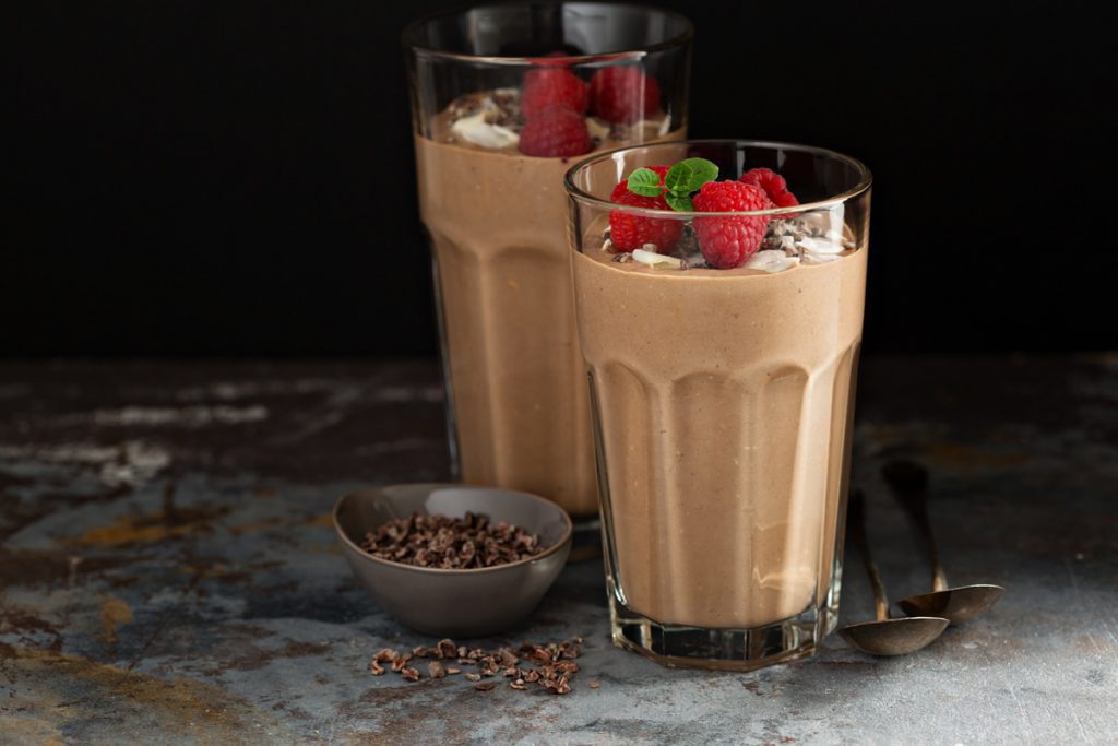 smoothie carruba banana pere