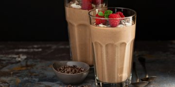 smoothie carruba banana pere