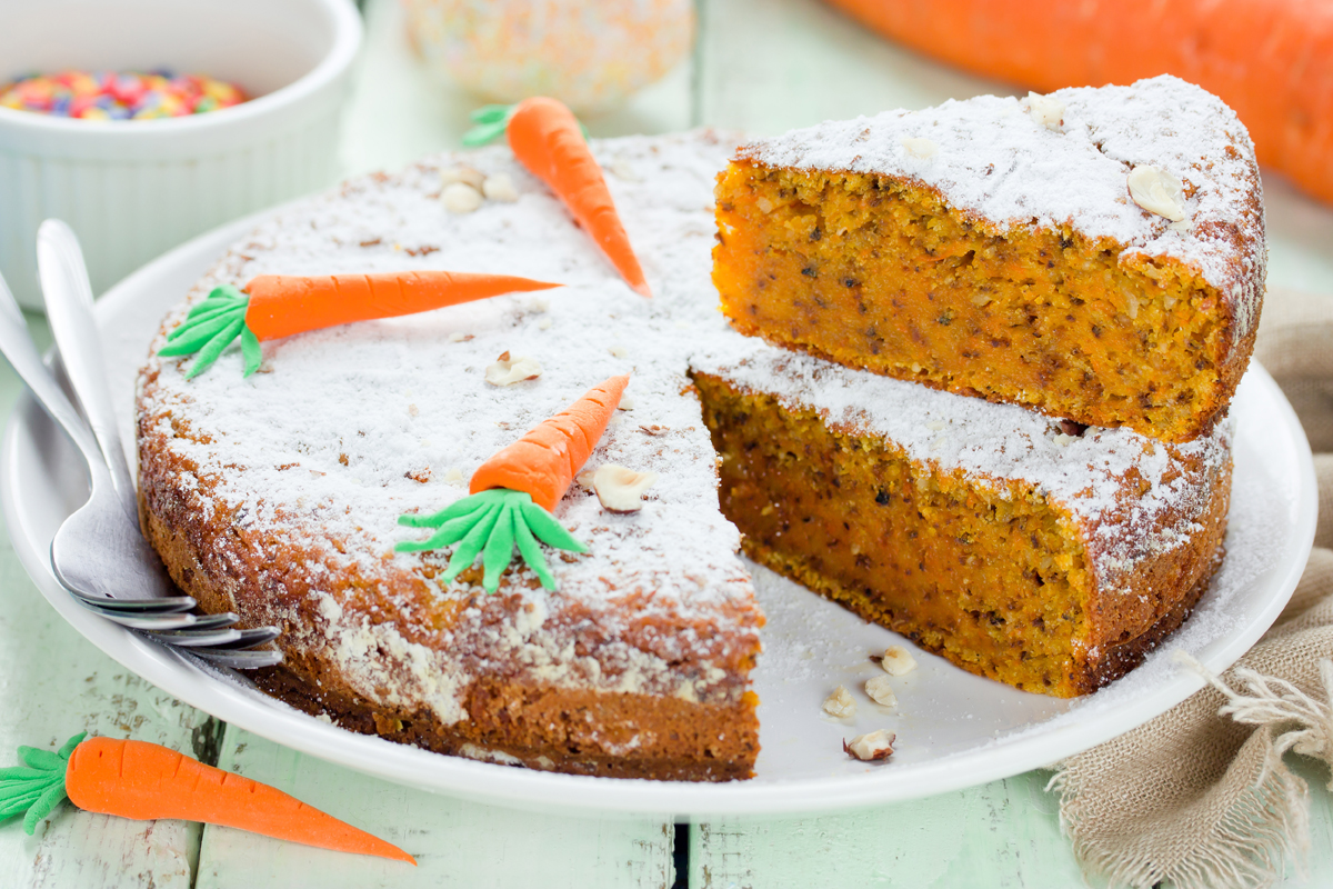 torta con farina di grano saraceno e carote