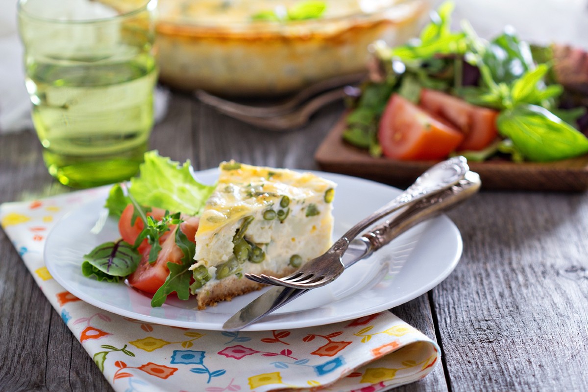 torta di fagiolini con patate e uova