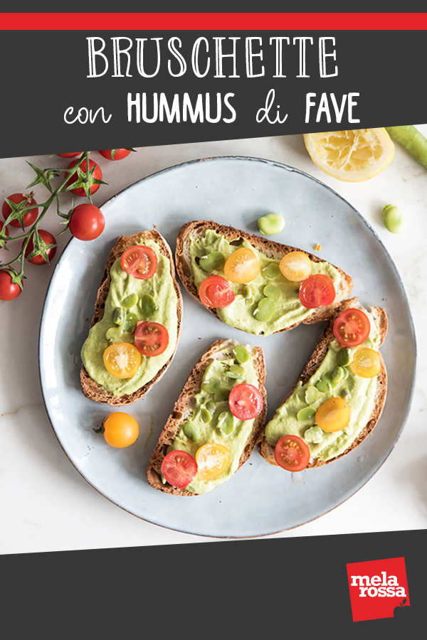 Bruschette con hummus di fave