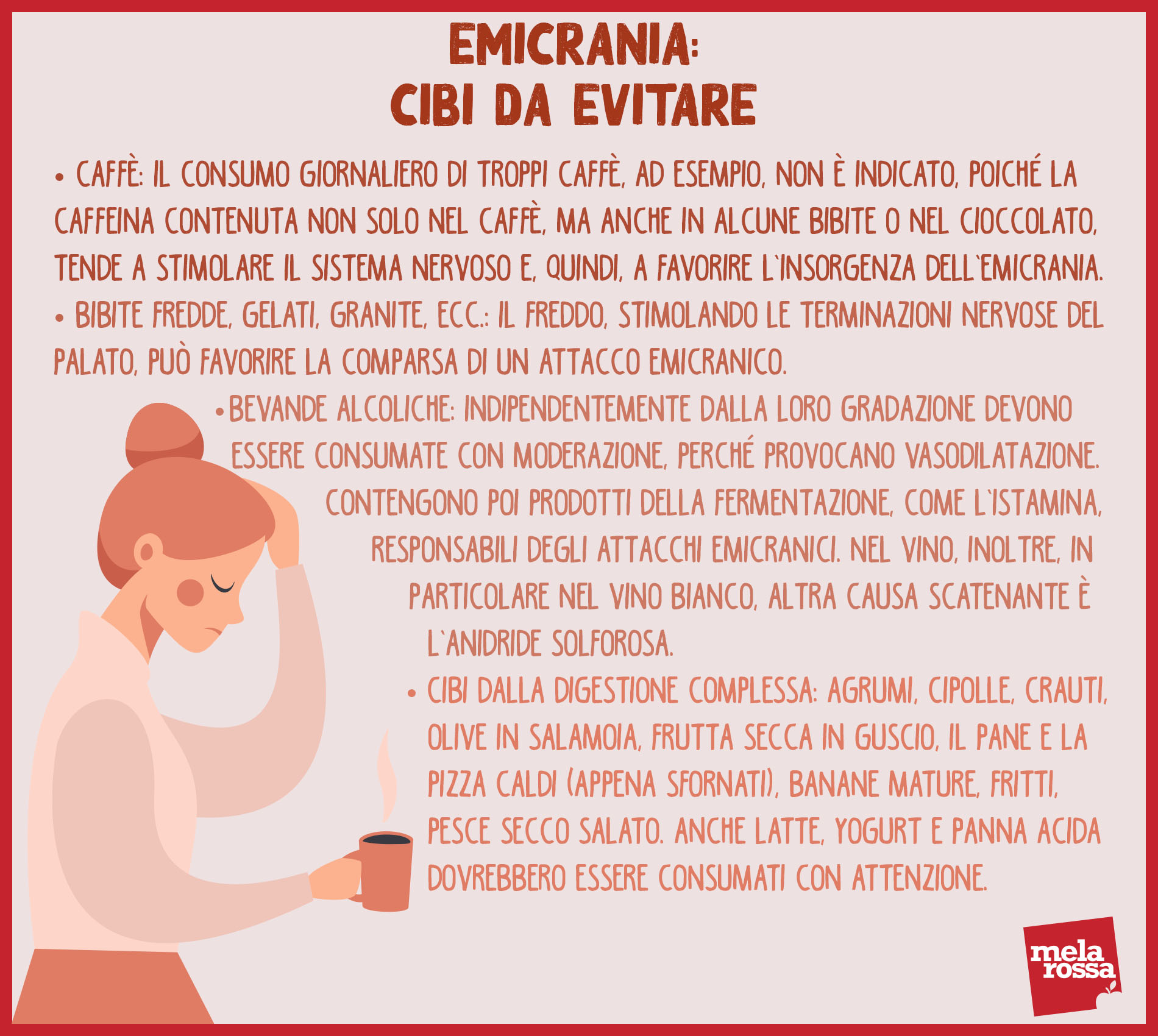 emicrania: cibi da evitare