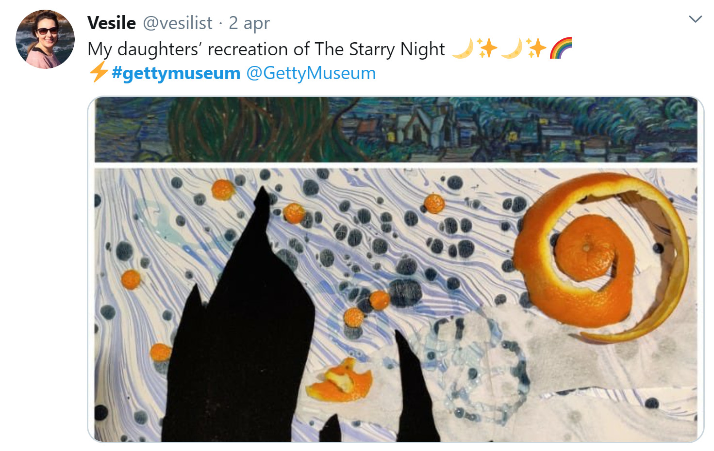 museo getty challenge vesile van gogh notte stellata