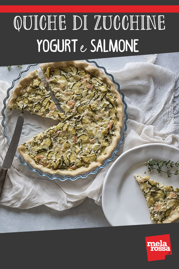 Quiche di zucchine, yogurt e salmone