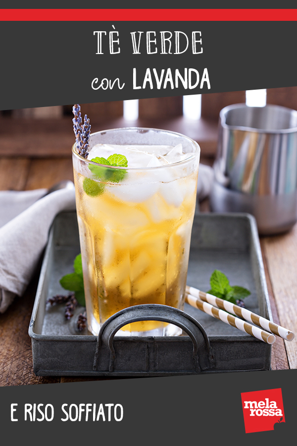 tè verde con lavanda e riso soffiato 
