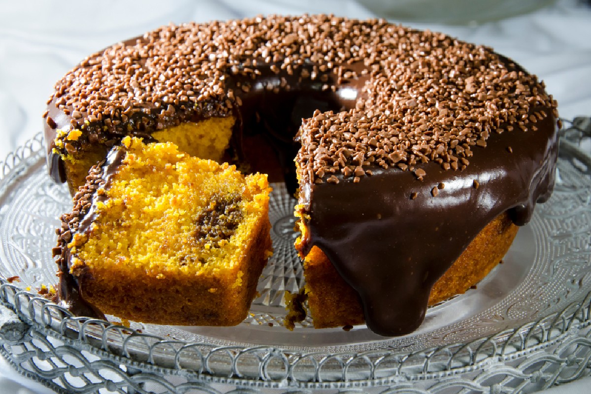 torta di carote e cioccolato