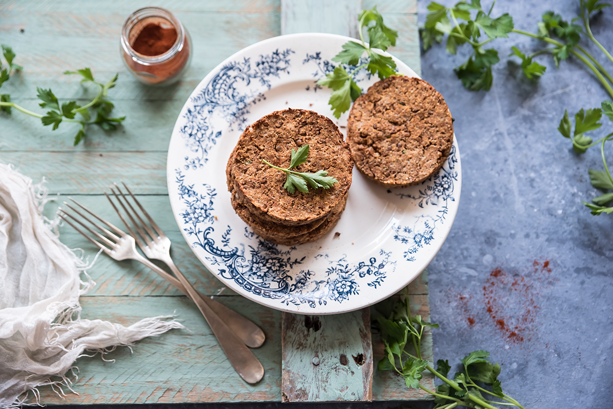 burger di lenticchie e paprika