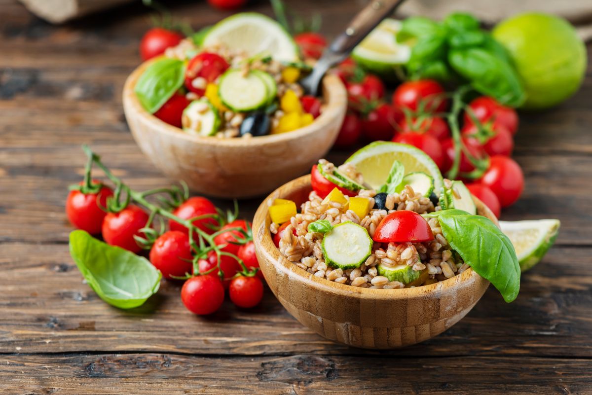 orzo con pomodorini e olive