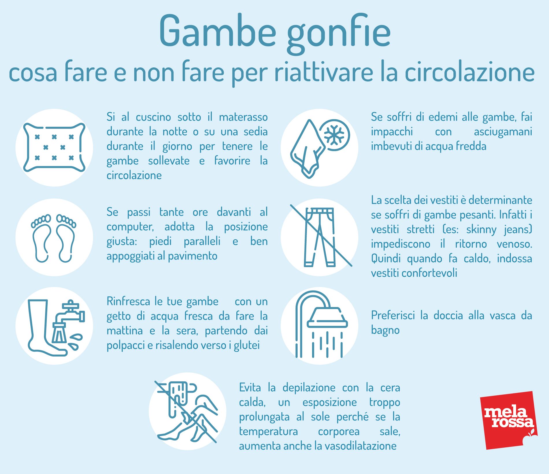 Gambe gonfie: consigli per migliorare e riattivare la circolazione