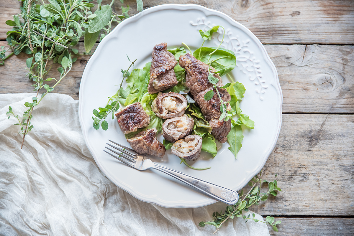 involtini di manzo ripieni di pane