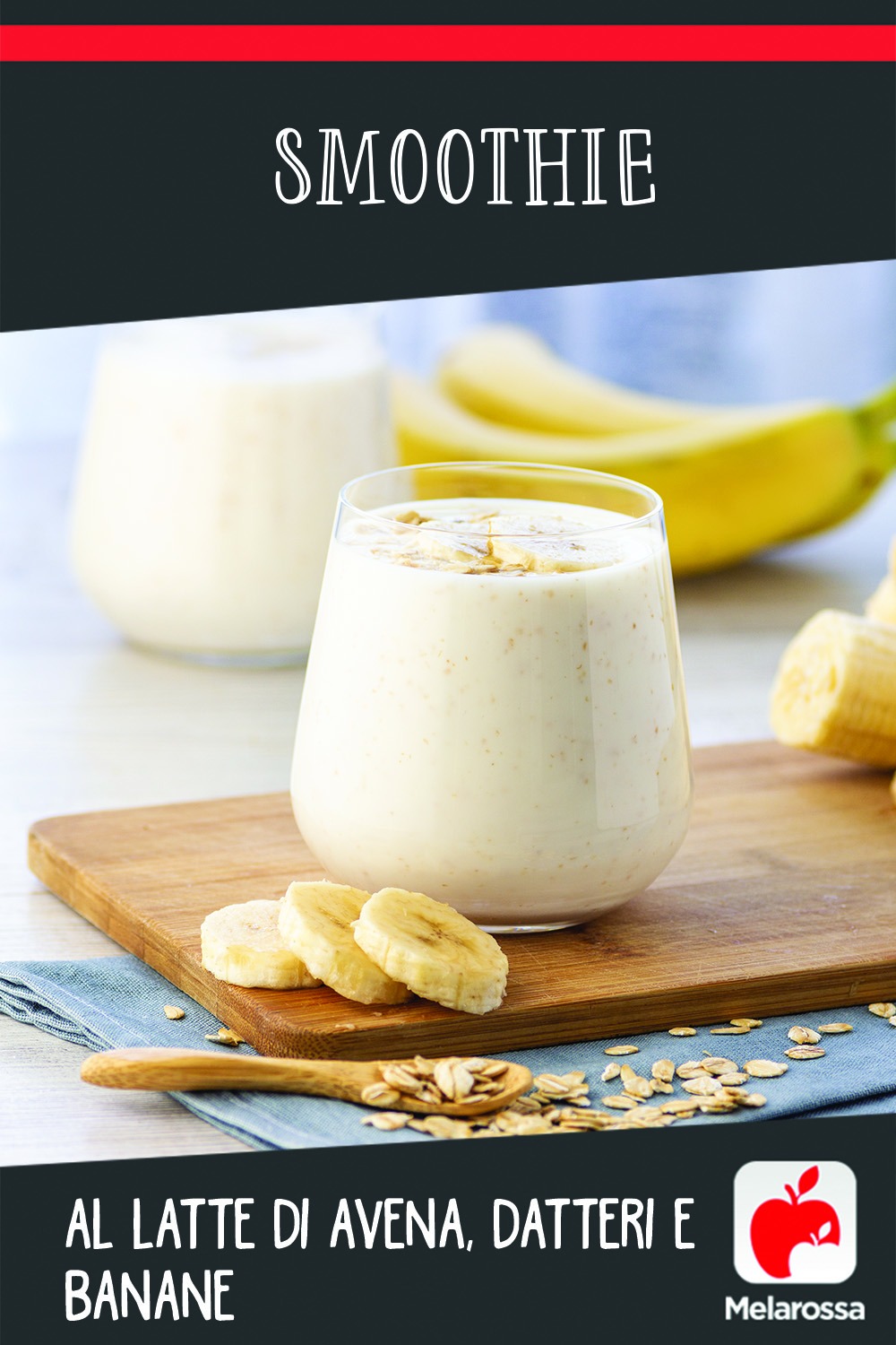 Smoothie al latte di avena, datteri e banane