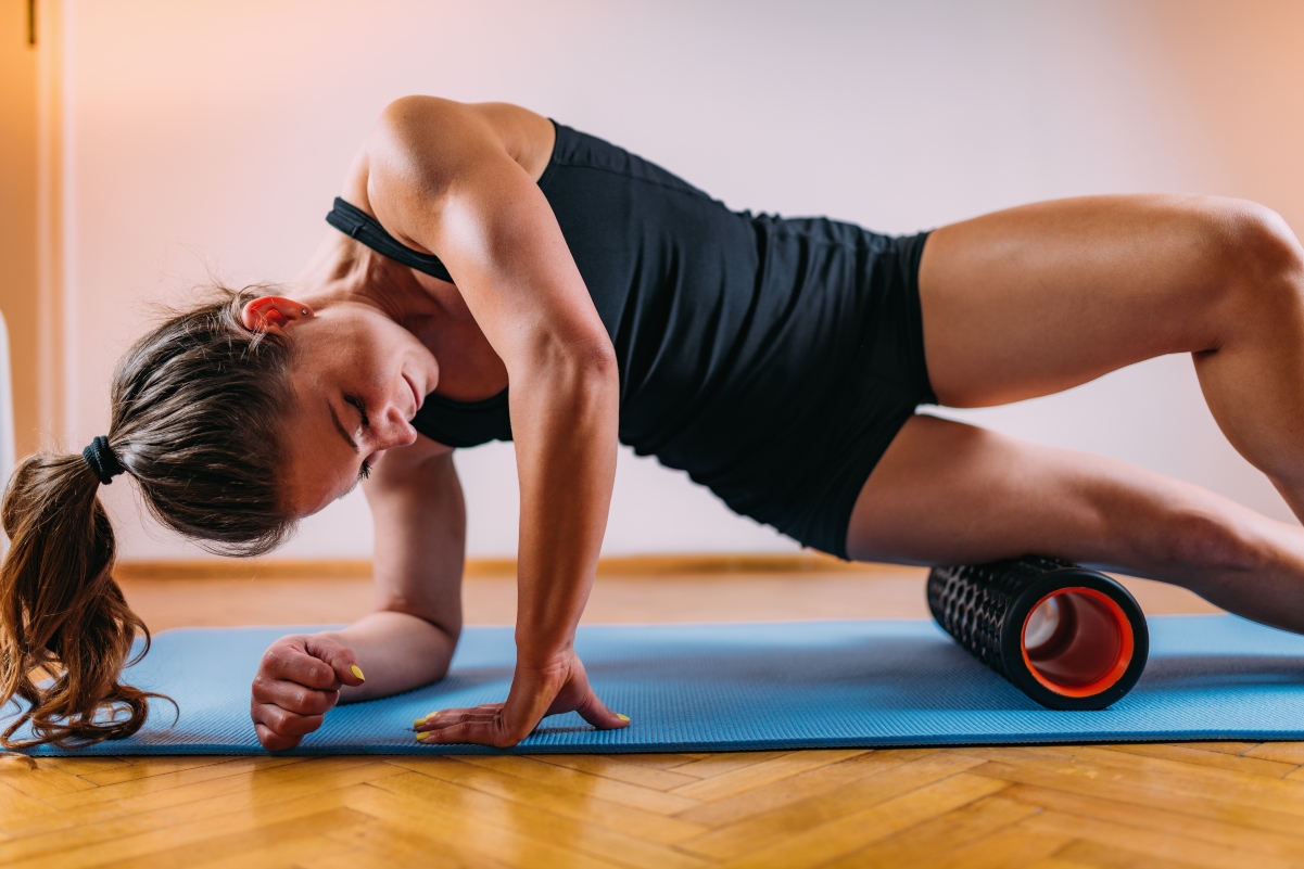 Rullo Massaggio Yoga Pilates Foam Roller Schiuma Massaggiante Muscoli Verde nuov 
