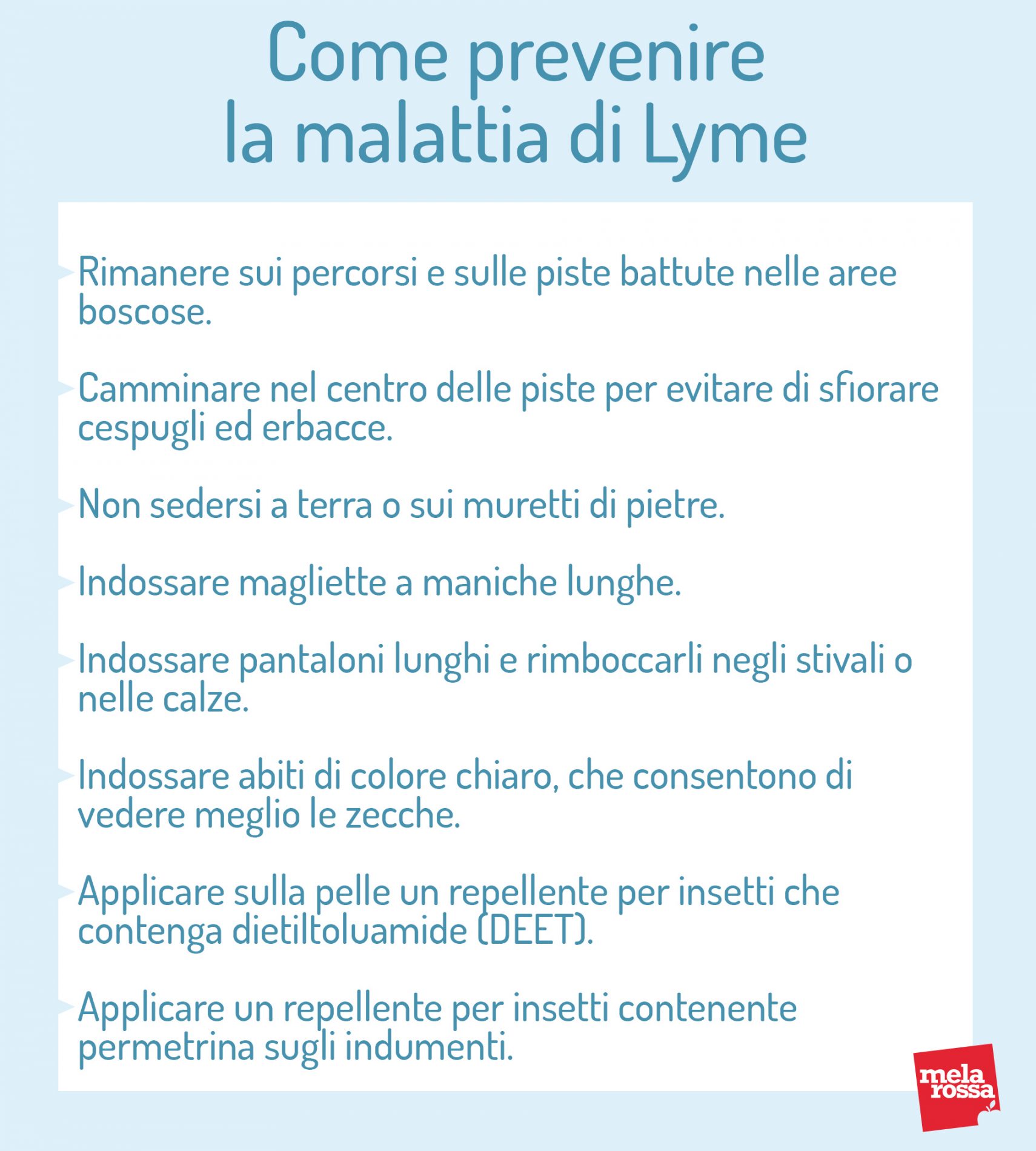 come prevenire la malattia di Lyme: comportamenti