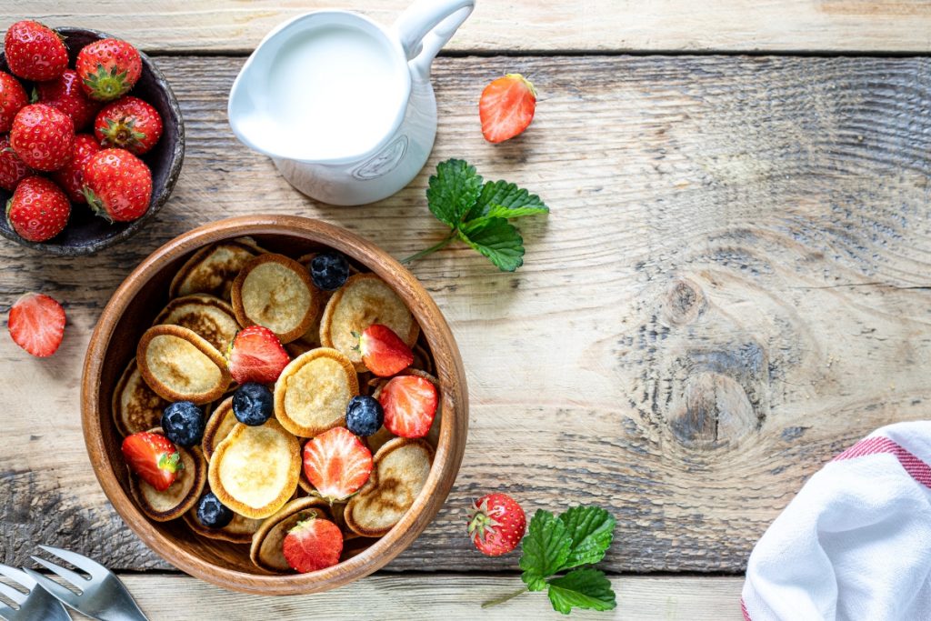 mini pancakes per una colazione sana