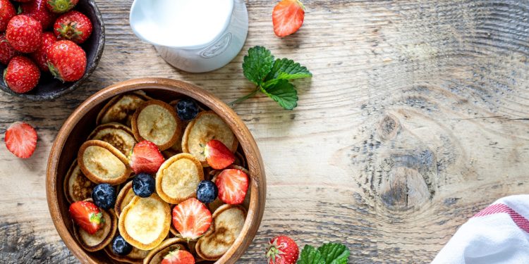 mini pancakes per una colazione sana