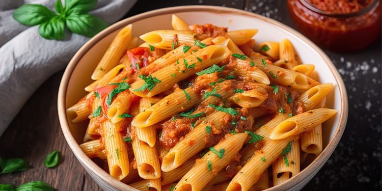 pasta con peperoni