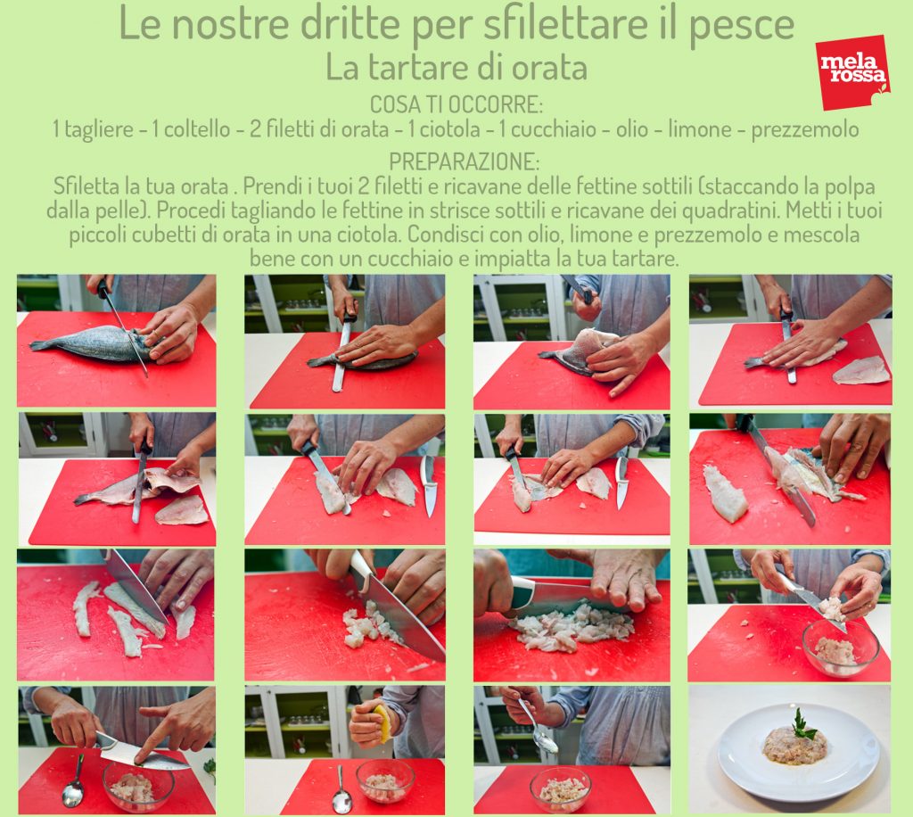 sfilettare pesce tartare orata
