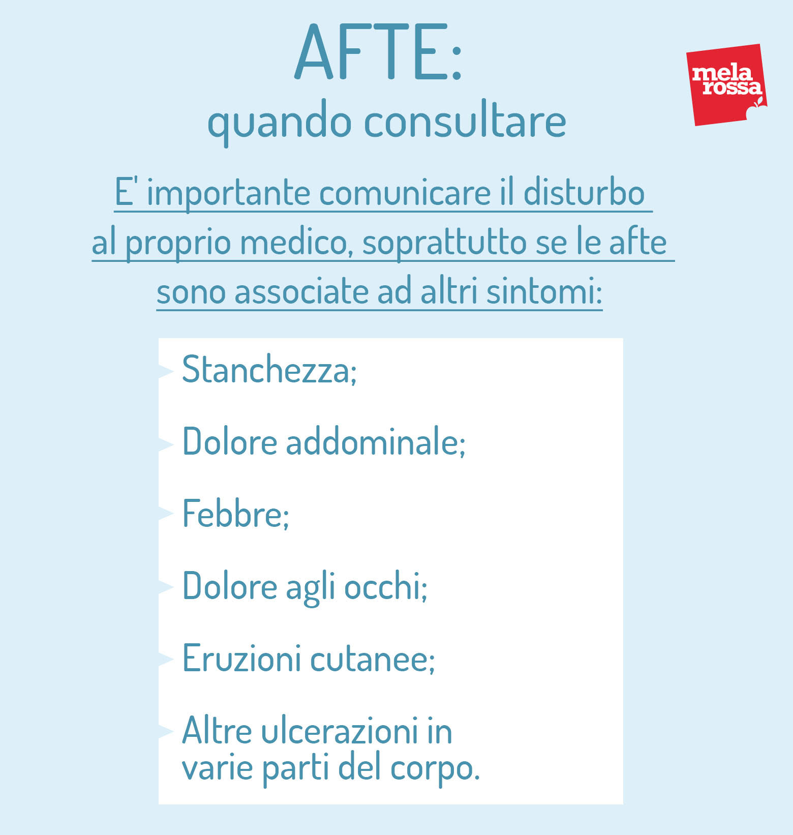Afte: quando consultare