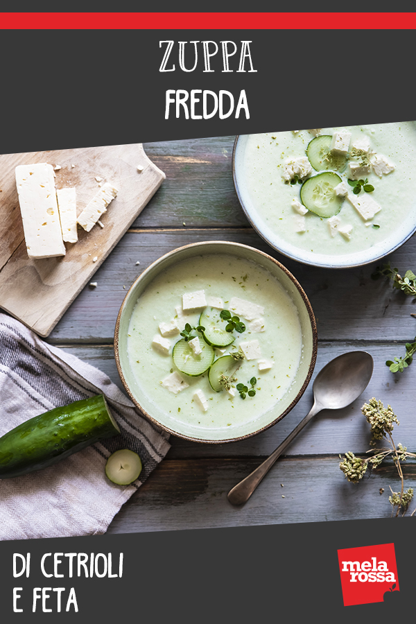 zuppa fredda cetrioli feta