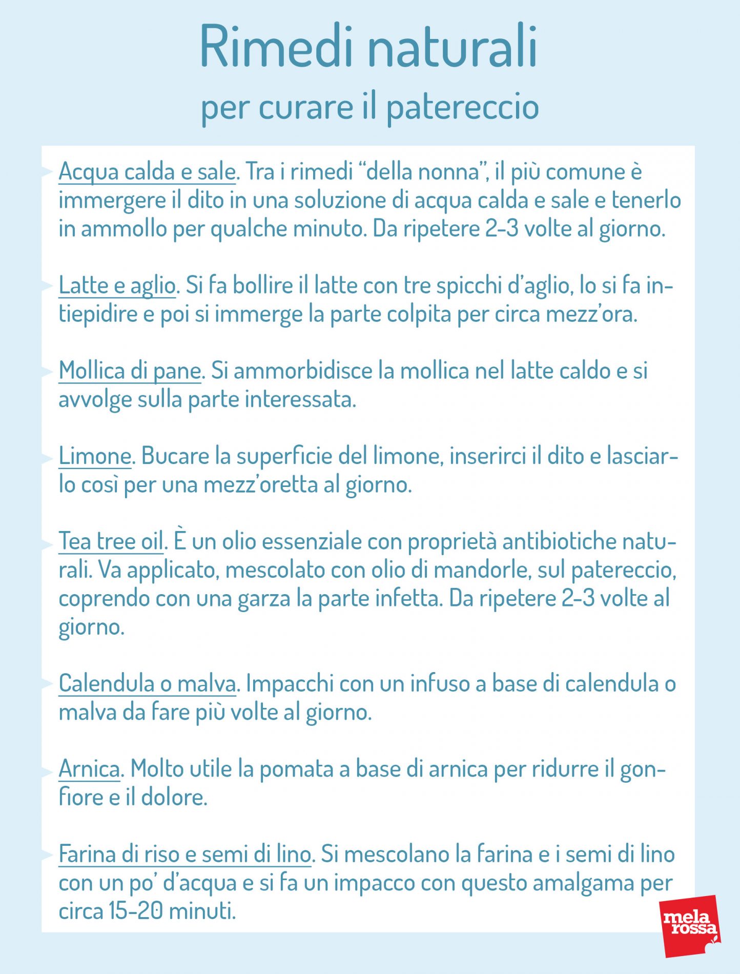 Rimedi naturali: patereccio