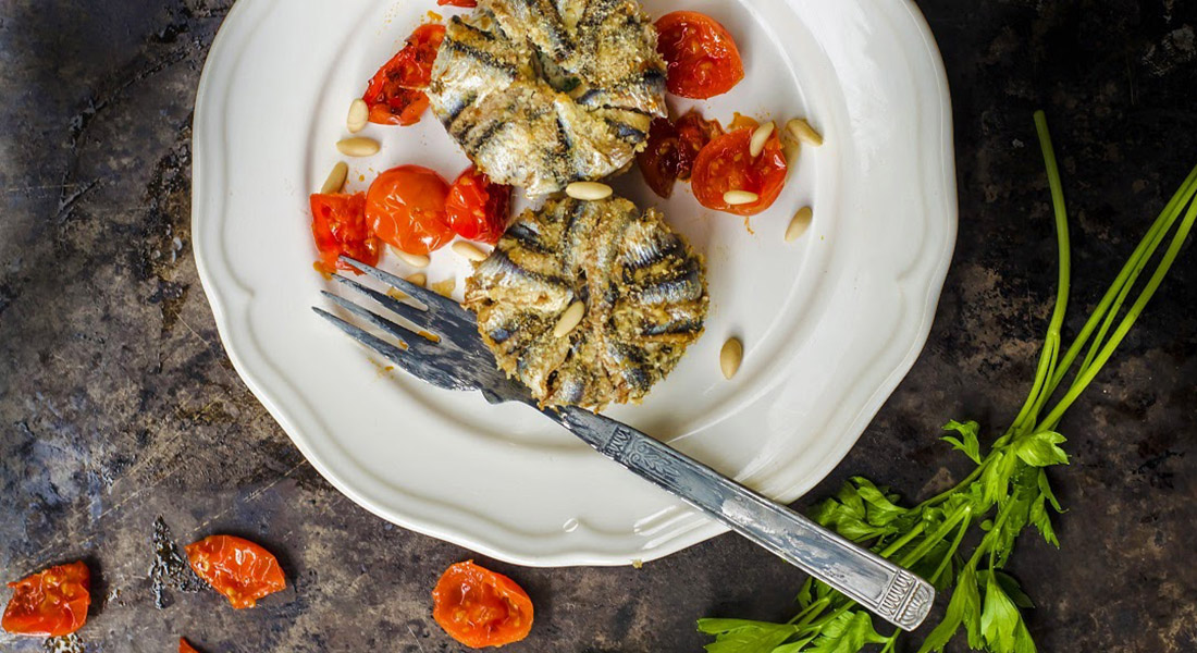 ricette con uva passa: tortino di alici