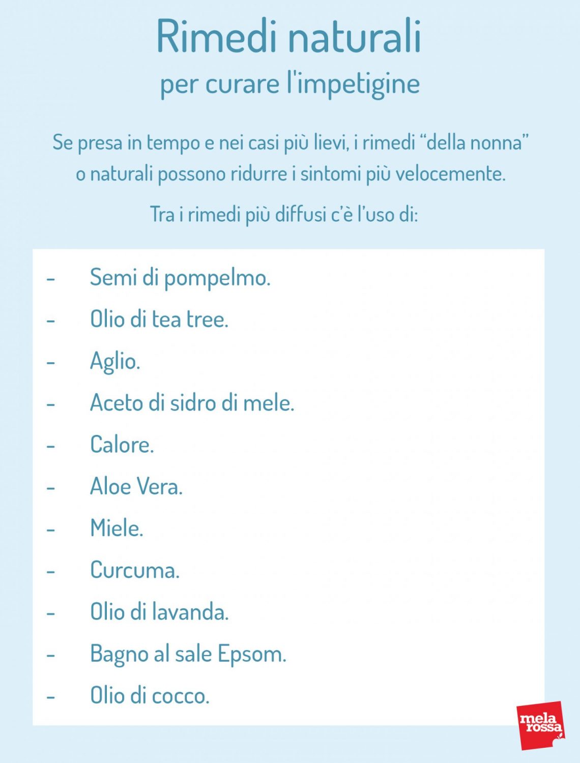 Impetigine cos'è, cause, sintomi e cure Melarossa