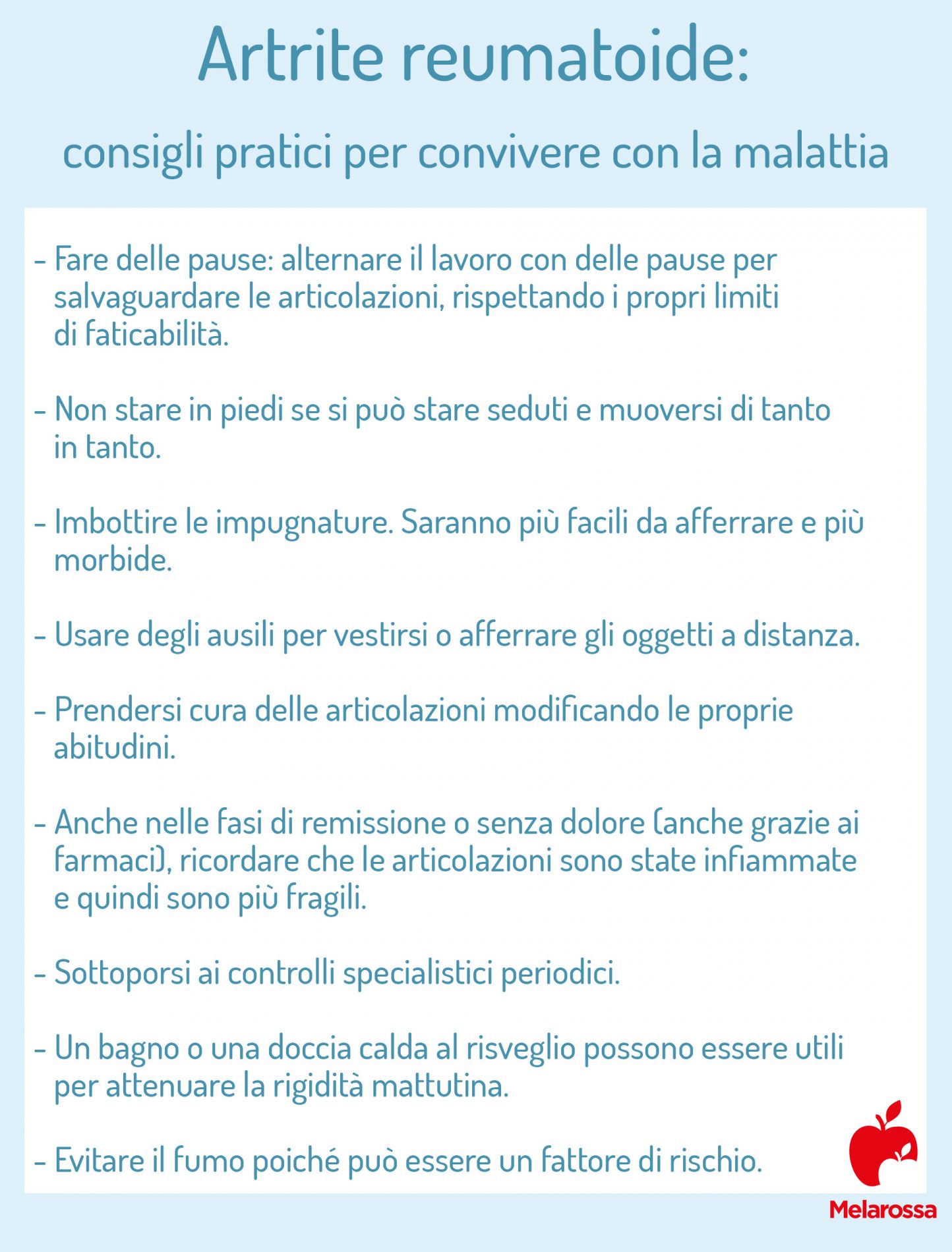 artrite reumatoide: consigli per vivere meglio al quotidiano