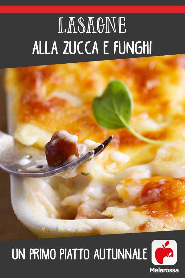lasagna con zucca funghi