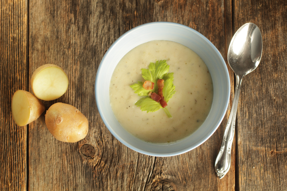 Zuppa di patate con alloro