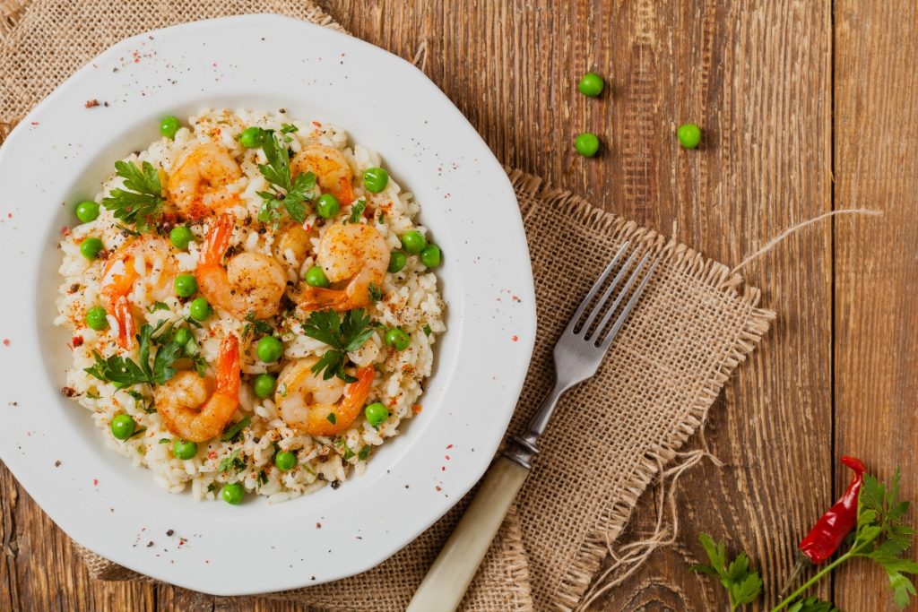 risotto con gamberi