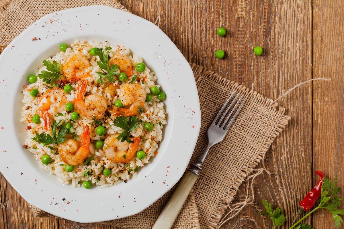 risotto con gamberi
