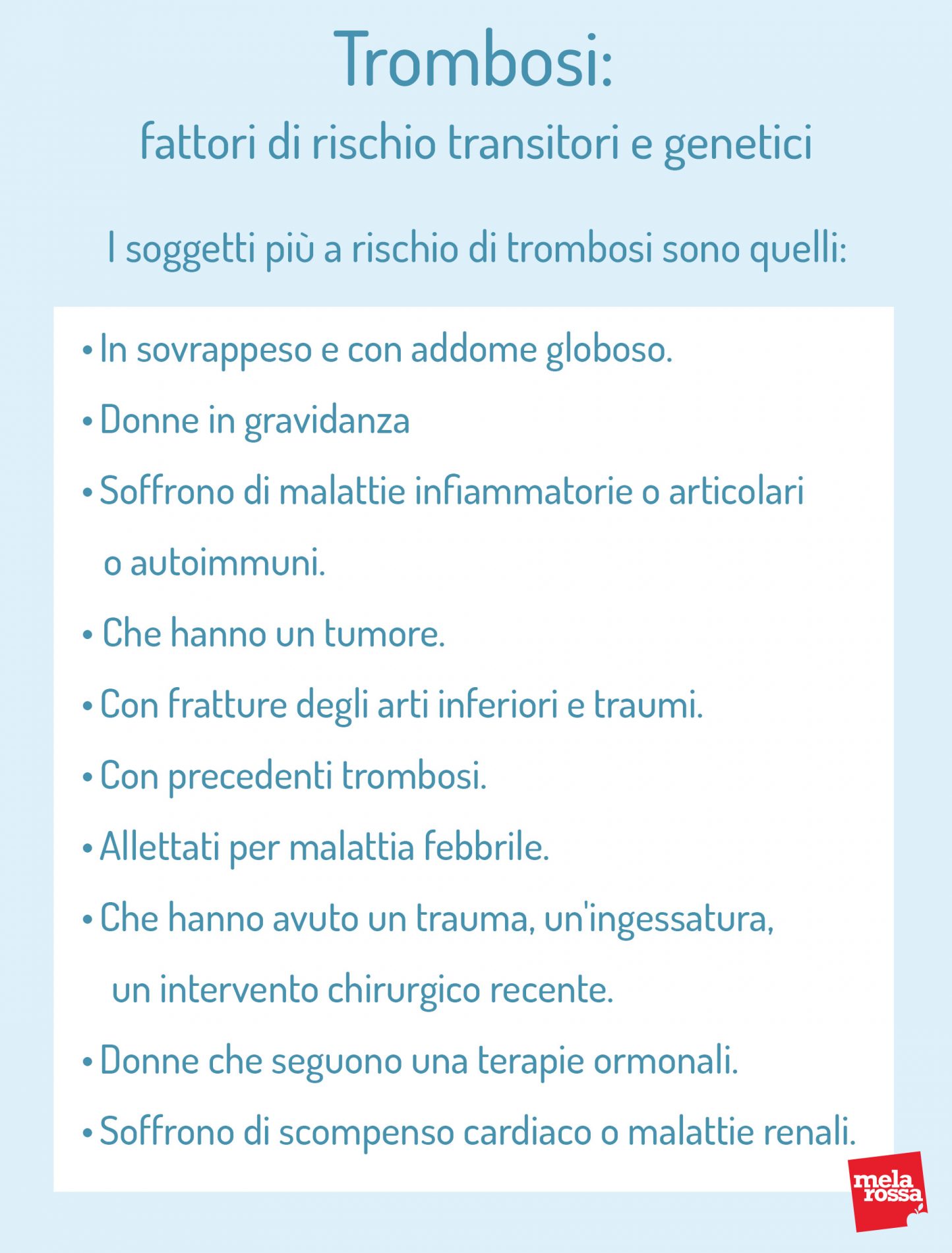 trombosi: fattori di rischio transitori e genetici