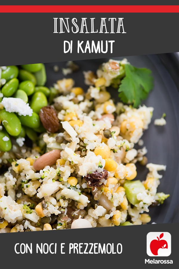 Insalata di kamut con noci