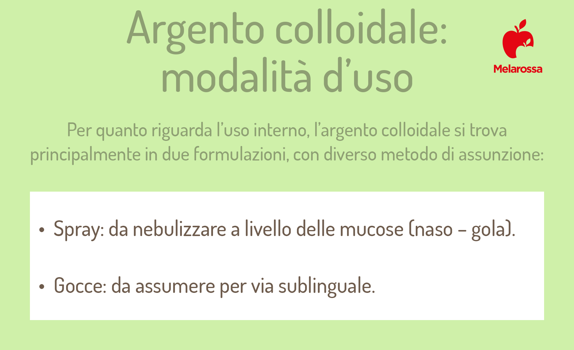 argento colloidale: come si usa