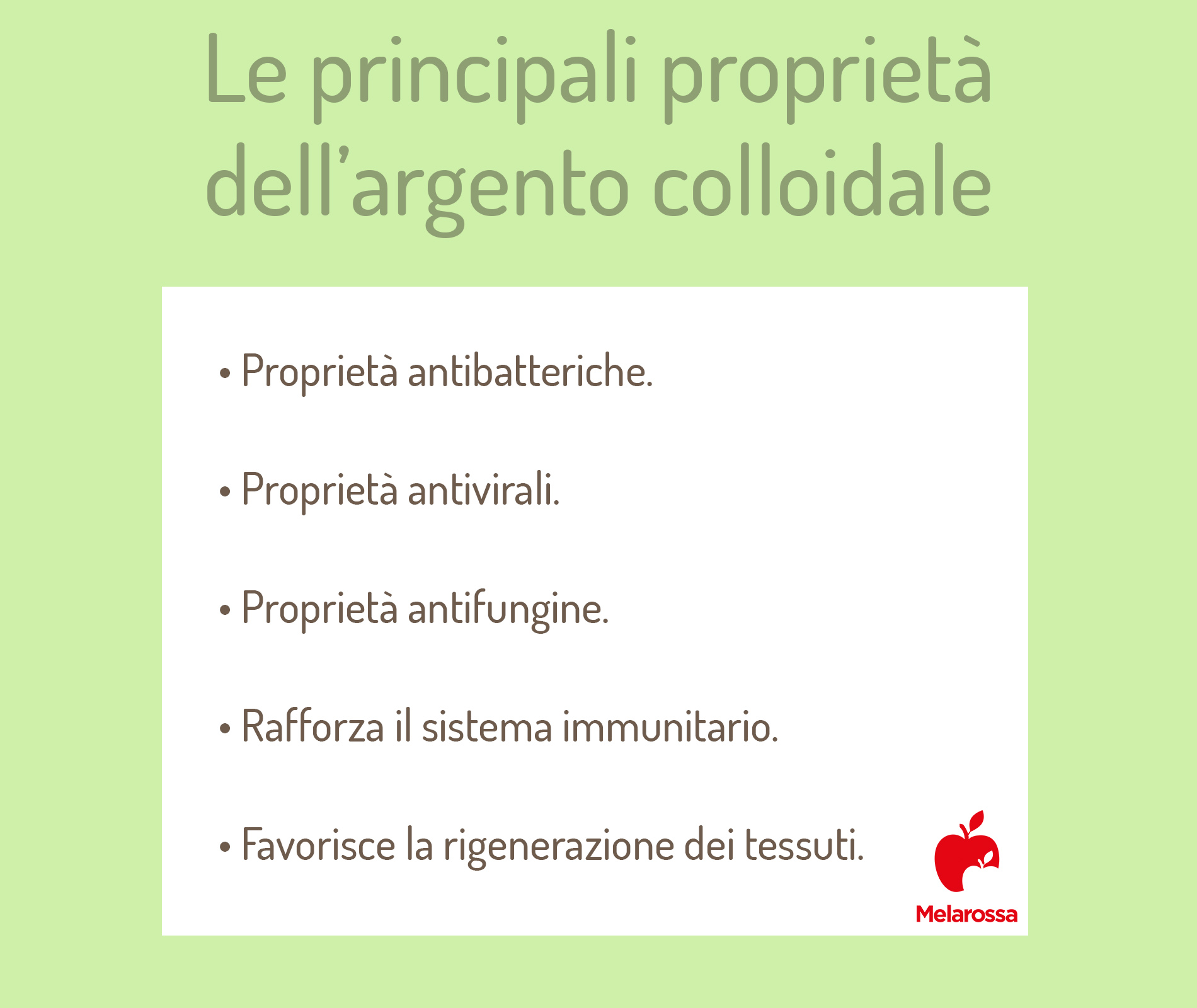 argento colloidale: proprietà e benefici