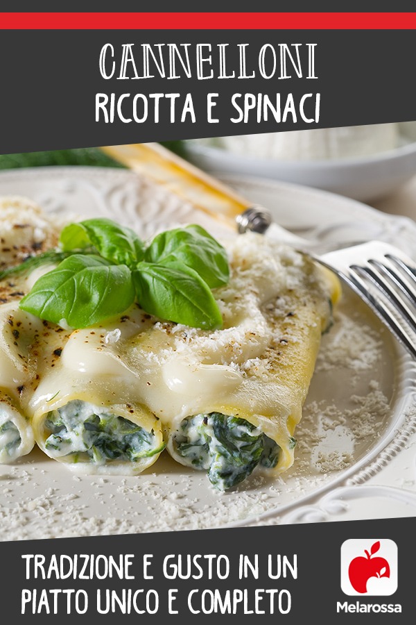 cannelloni ricotta e spinaci: la ricetta sana