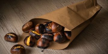 cartoccio con castagne al forno