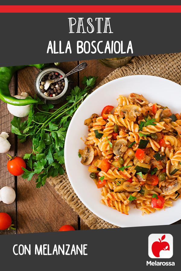 pasta boscaiola con melanzane