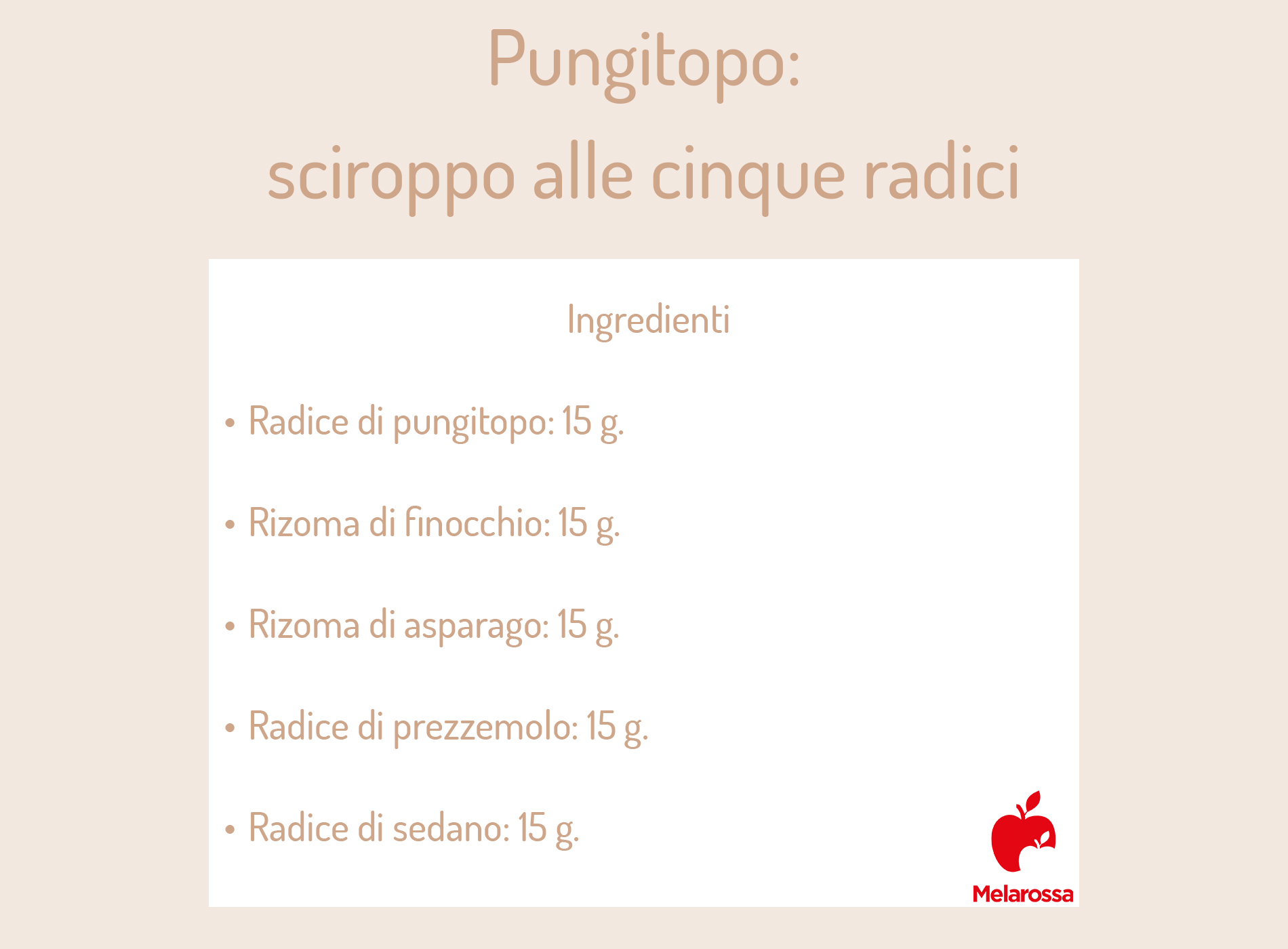 pungitopo: sciroppo alle cinque radici