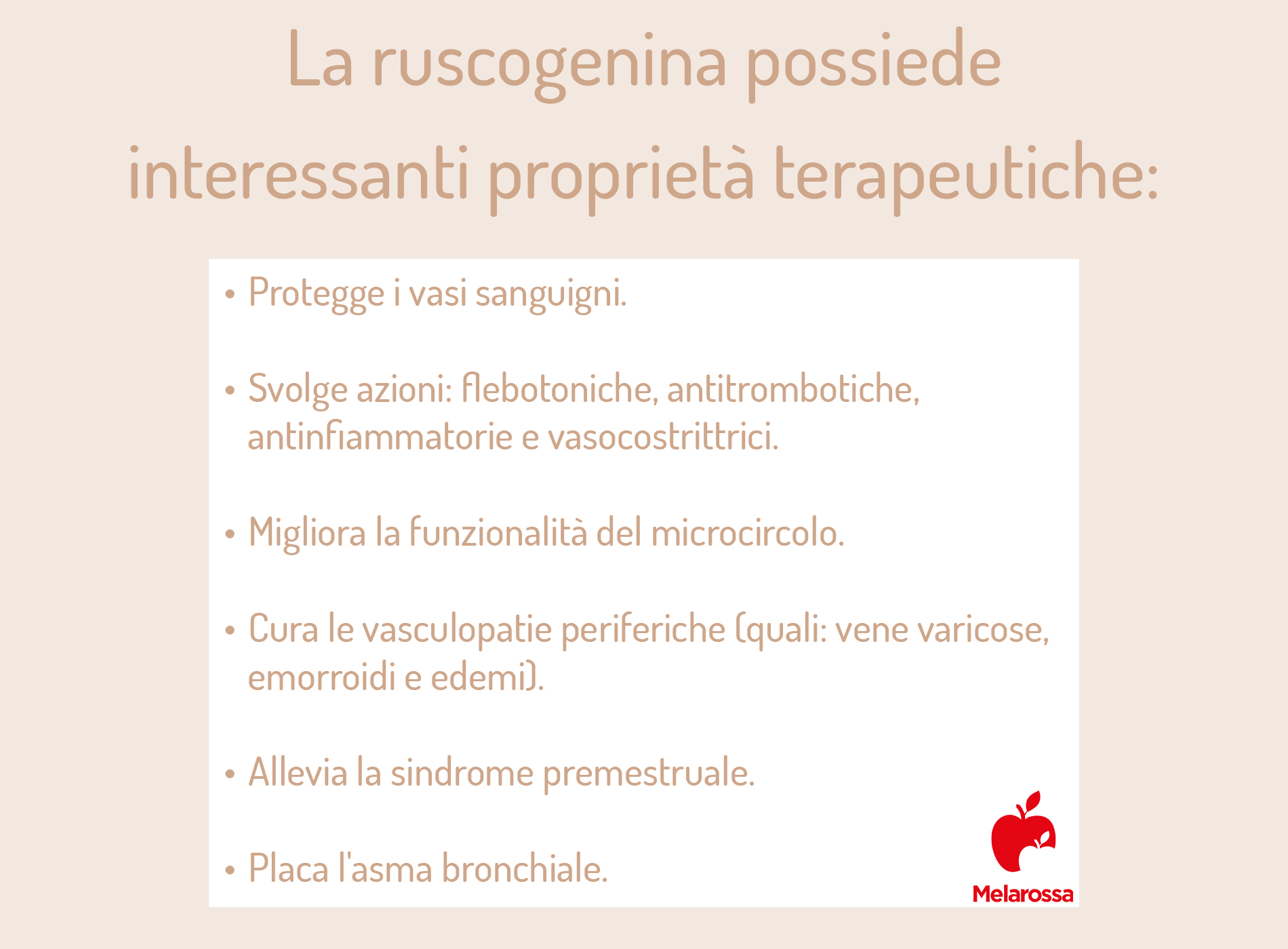 pungitopo e ruscogenina: benefici