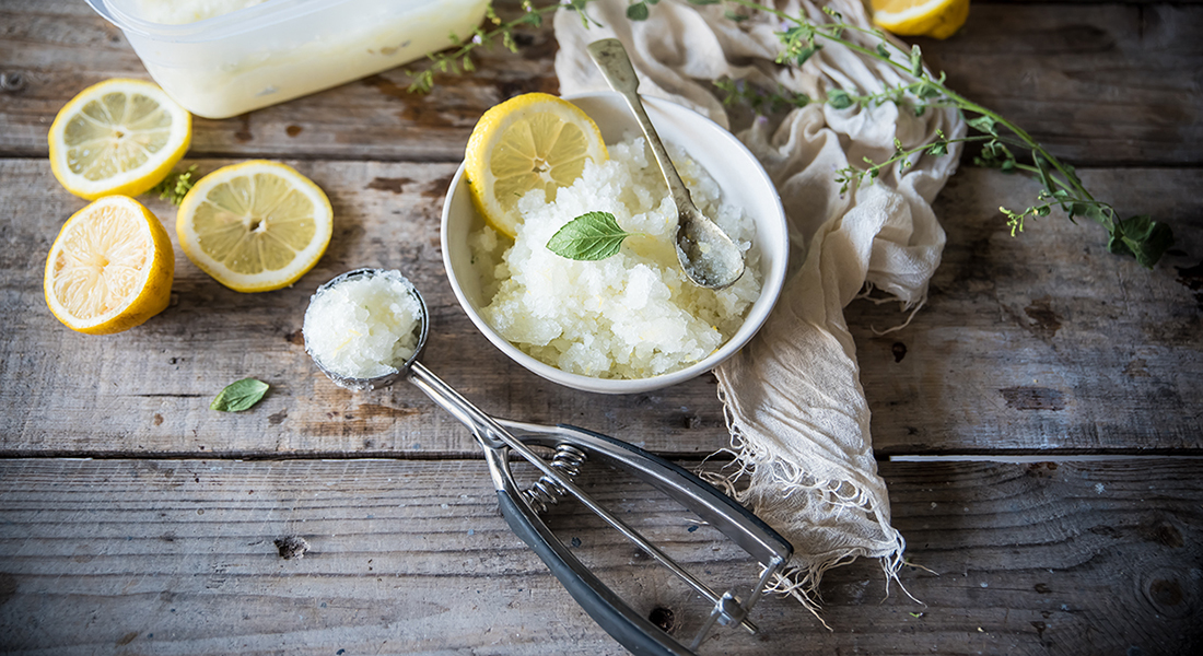 Granita al limone e menta