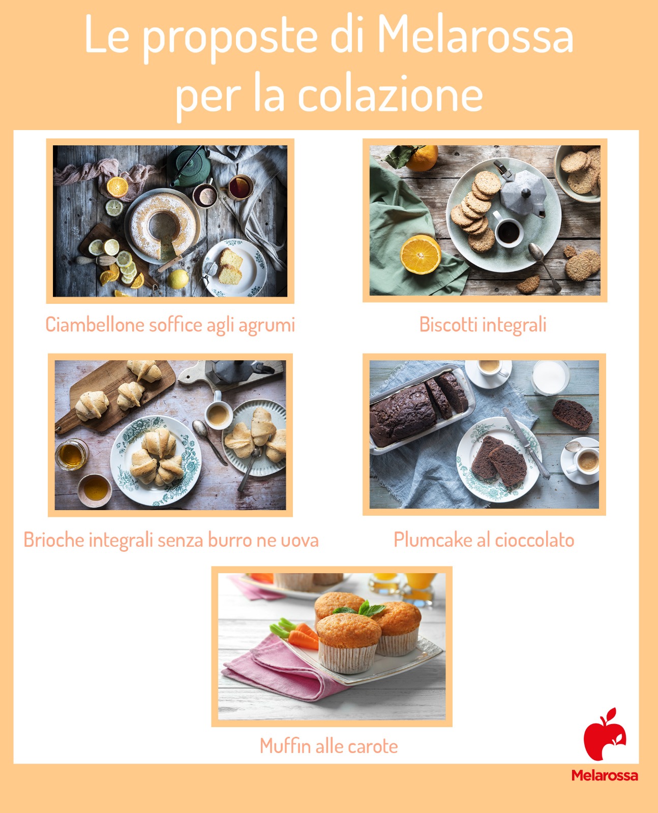 Le proposte di Melarossa per la colazione