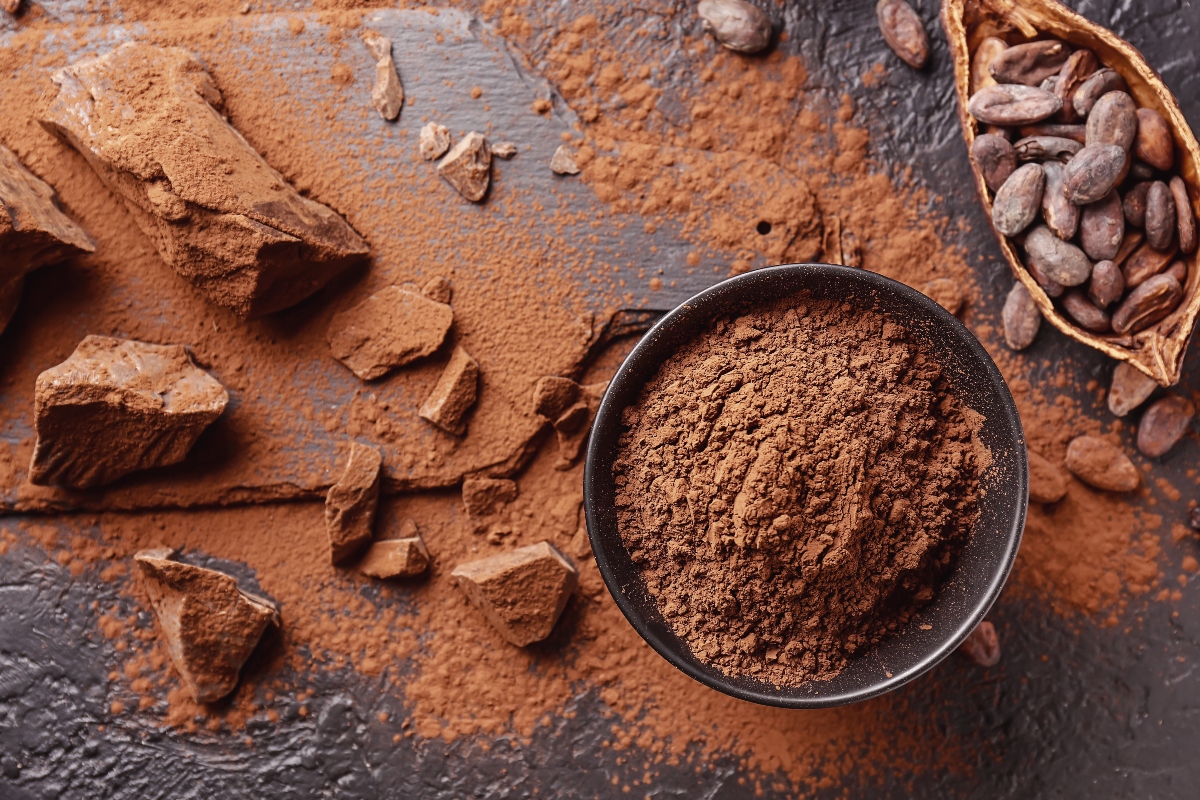 alimenti ricchi di ferro: cacao