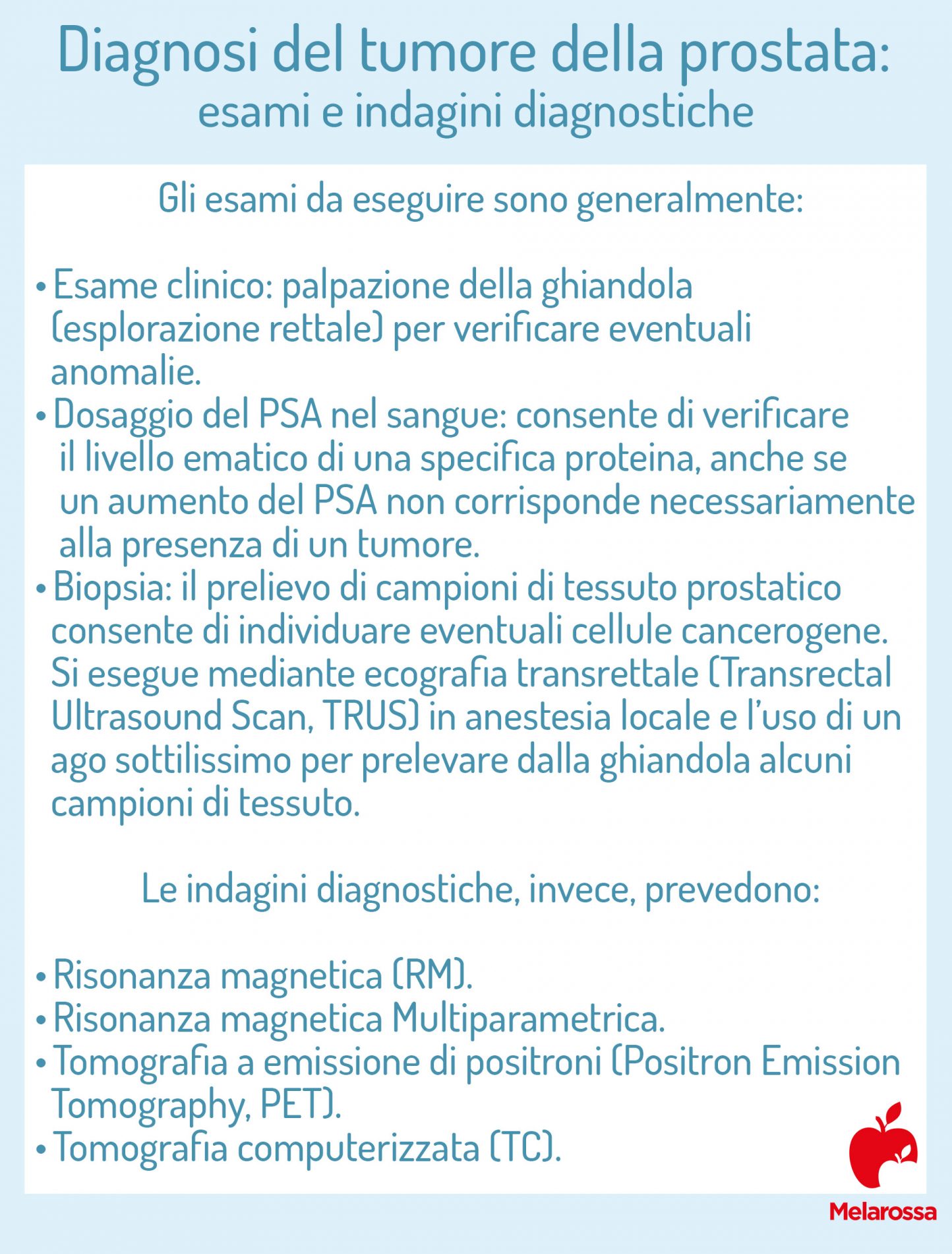 tumore alla prostata: diagnosi