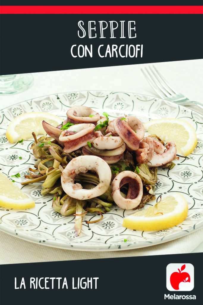 Seppie con carciofi: la ricetta light