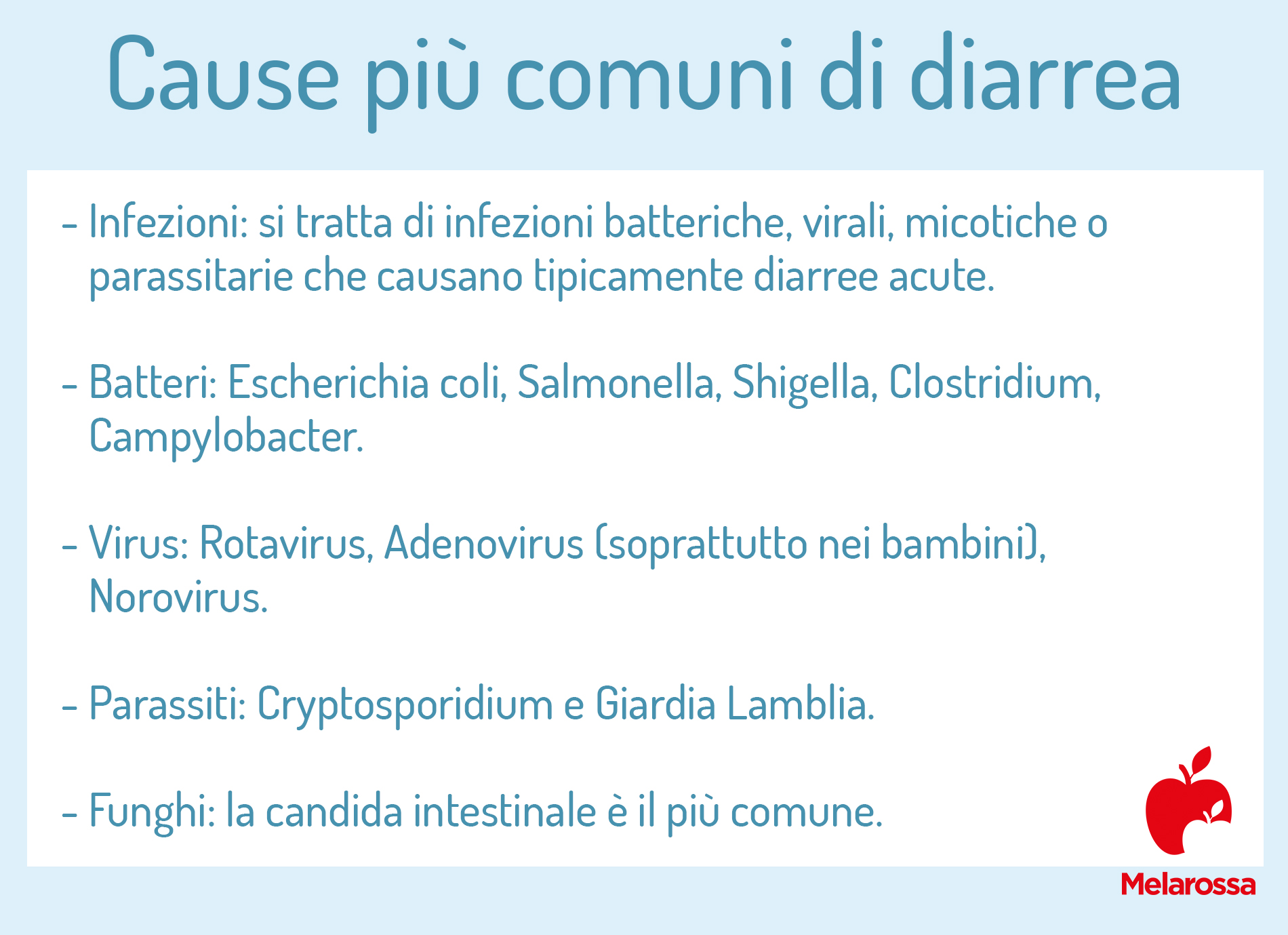 diarrea: cause comuni